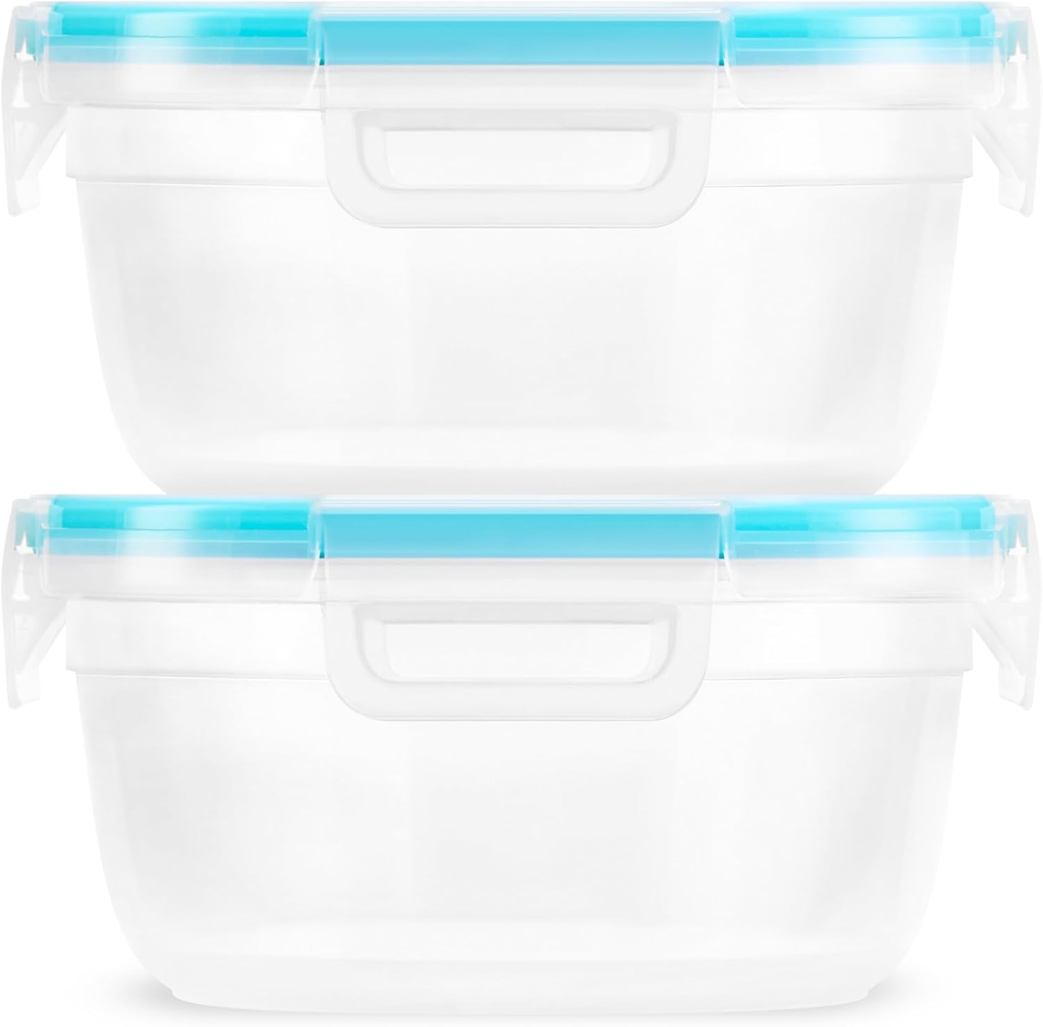 Plastic 4-Cup Round, 2-Pack